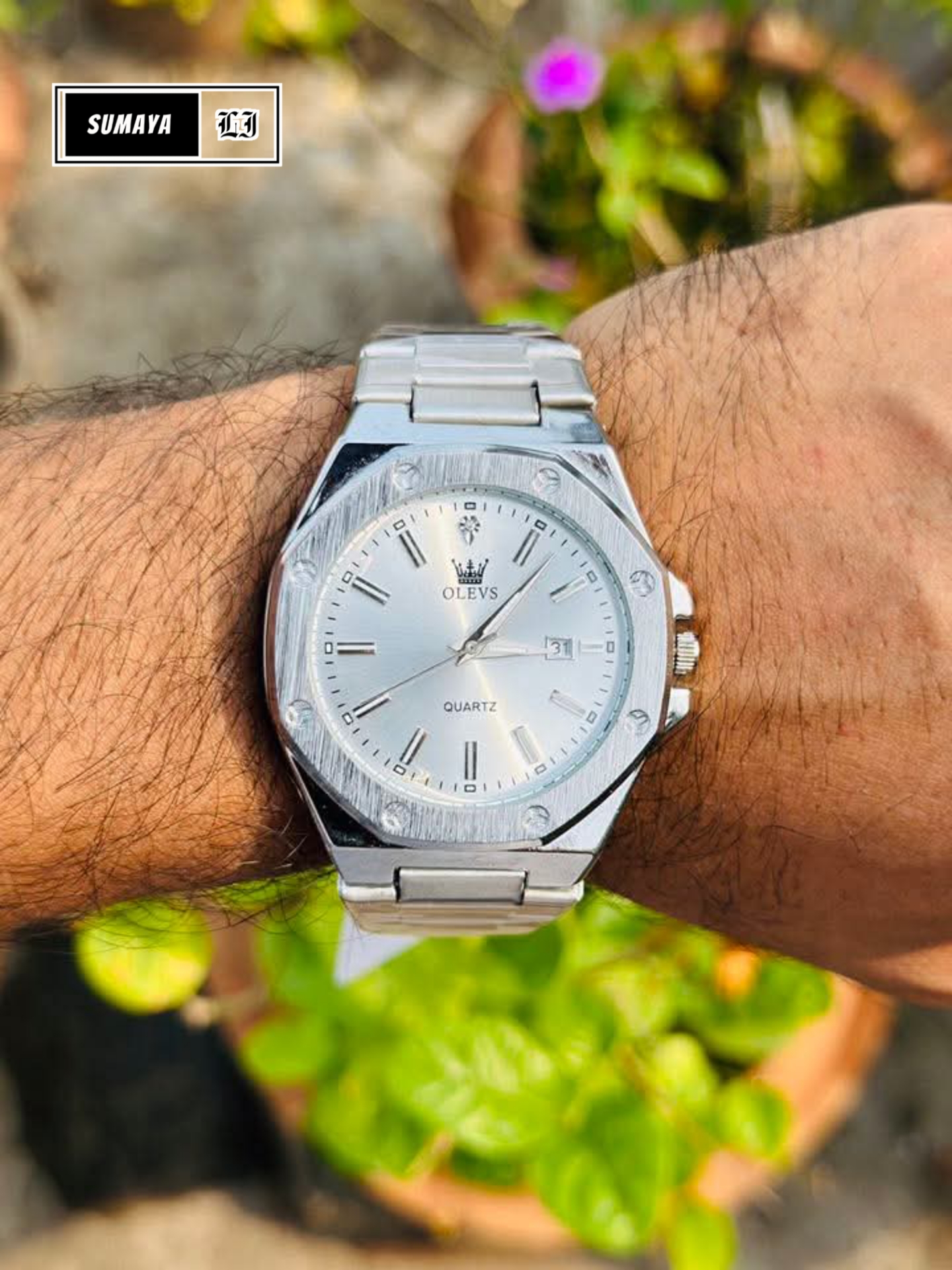 Luxury Stainless Steel Men's Watch - Model 3613