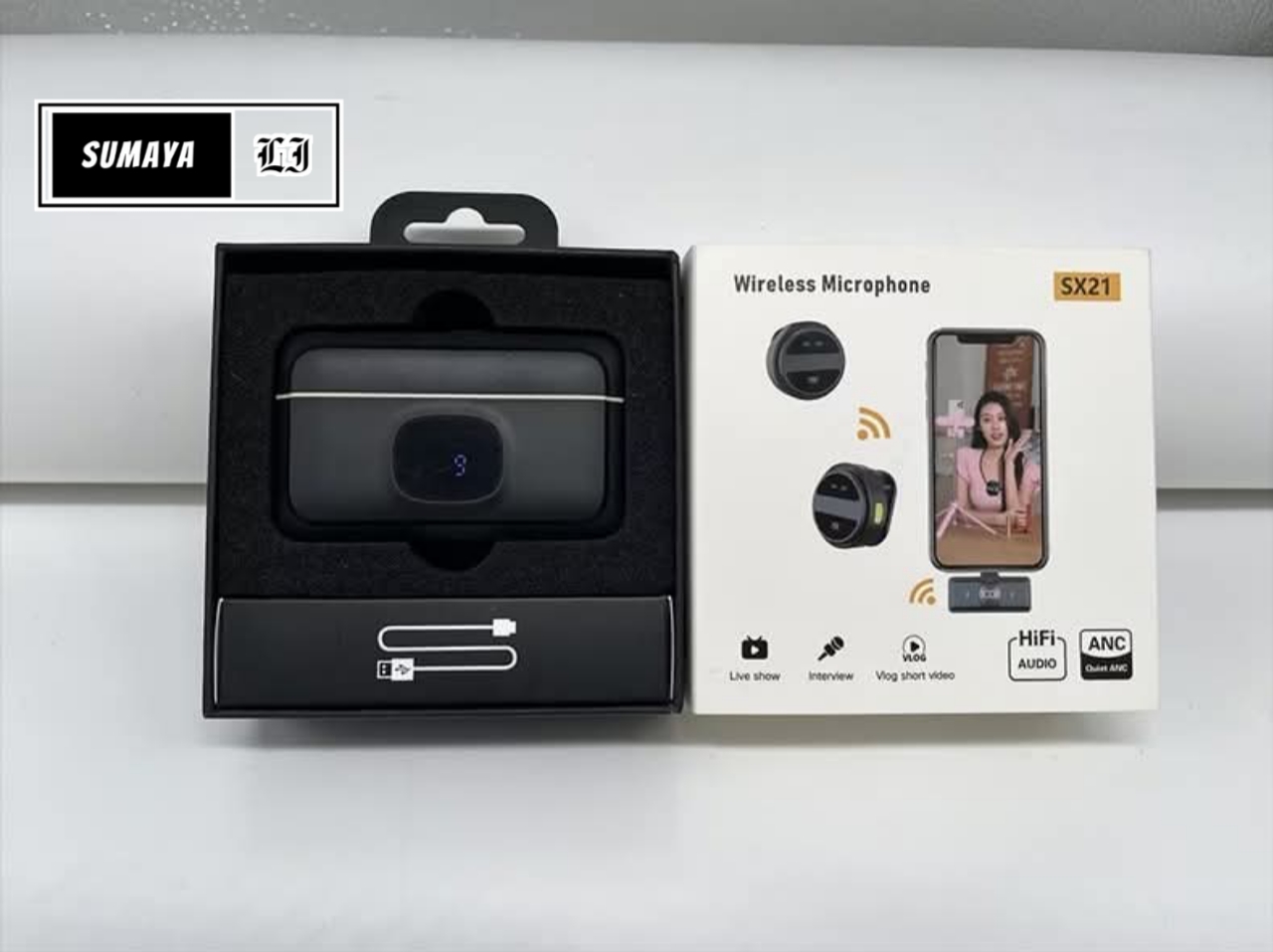 SX21-New 1 Drag 2 Dual Wireless Lavalier Microphone
